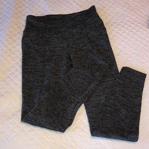 Athleta Black Herringbone Metro Pocket Tight, Sz M